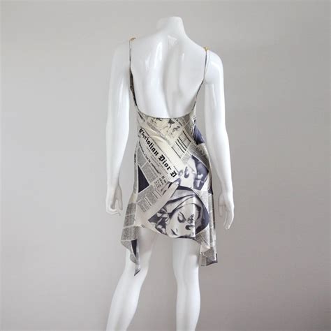 christian dior newspaper dress for sale|newsprint dress.